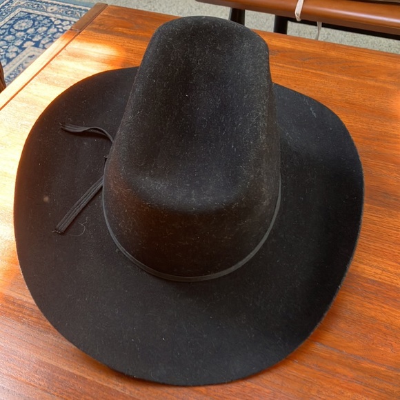 VTG Trail Ridge Dynafelt Hat. Water Repellent Fur Blend. AllBlack. Size 7&3/8”. - Picture 3 of 8